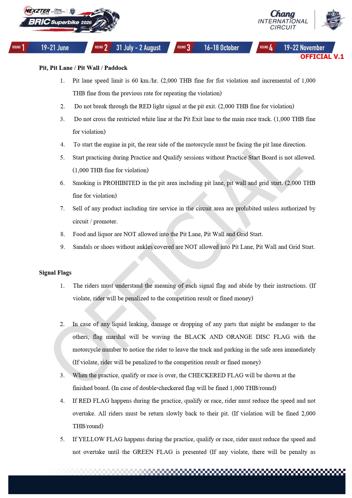 Page 11 of Sporting Regulation BRIC Superbikes 2026 Official V.1 (ENG)