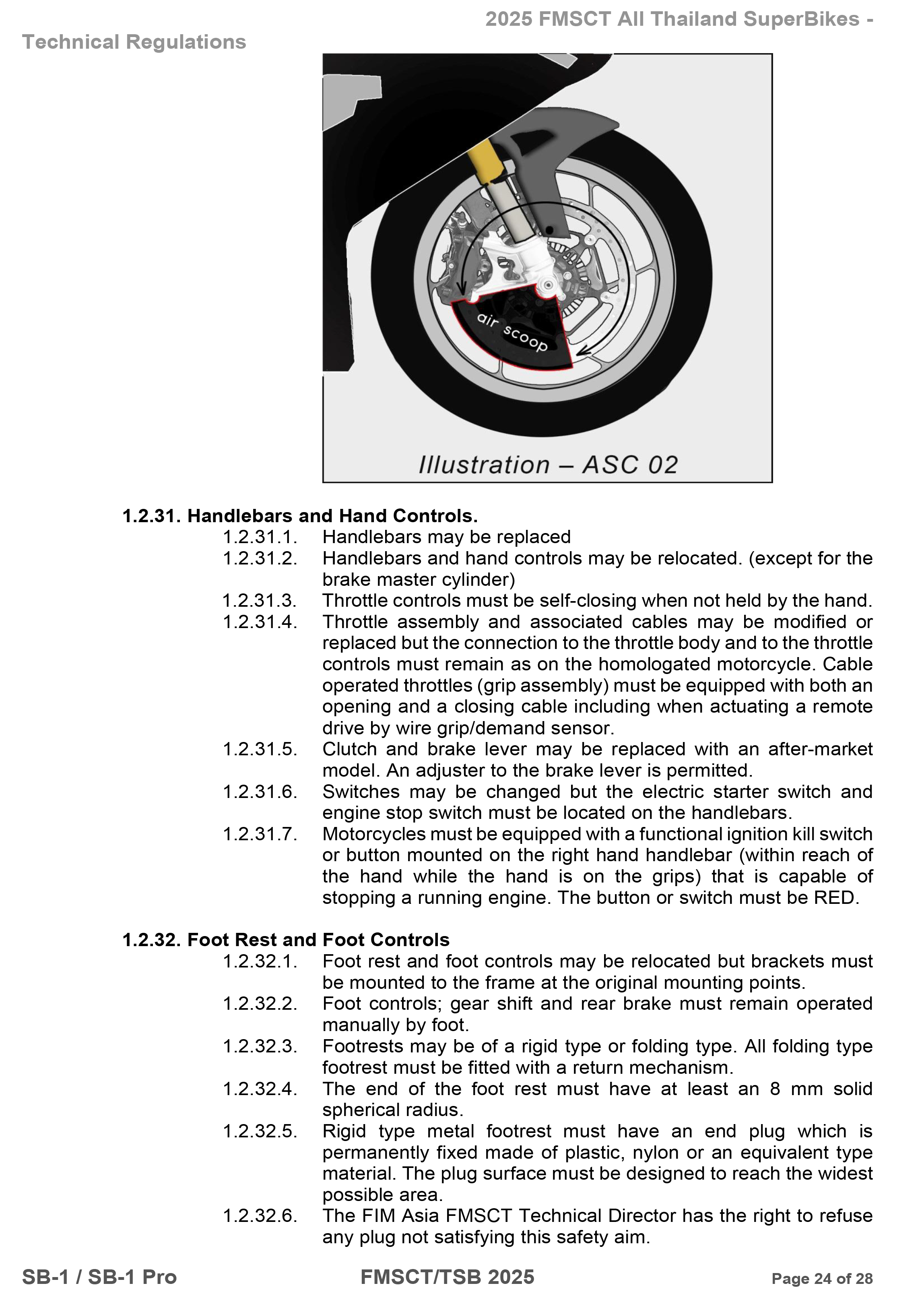 Page 24 of 2025 FMSCTTSB SuperBike 1000 Technical Regulations SB1-SB1Pro V1.4