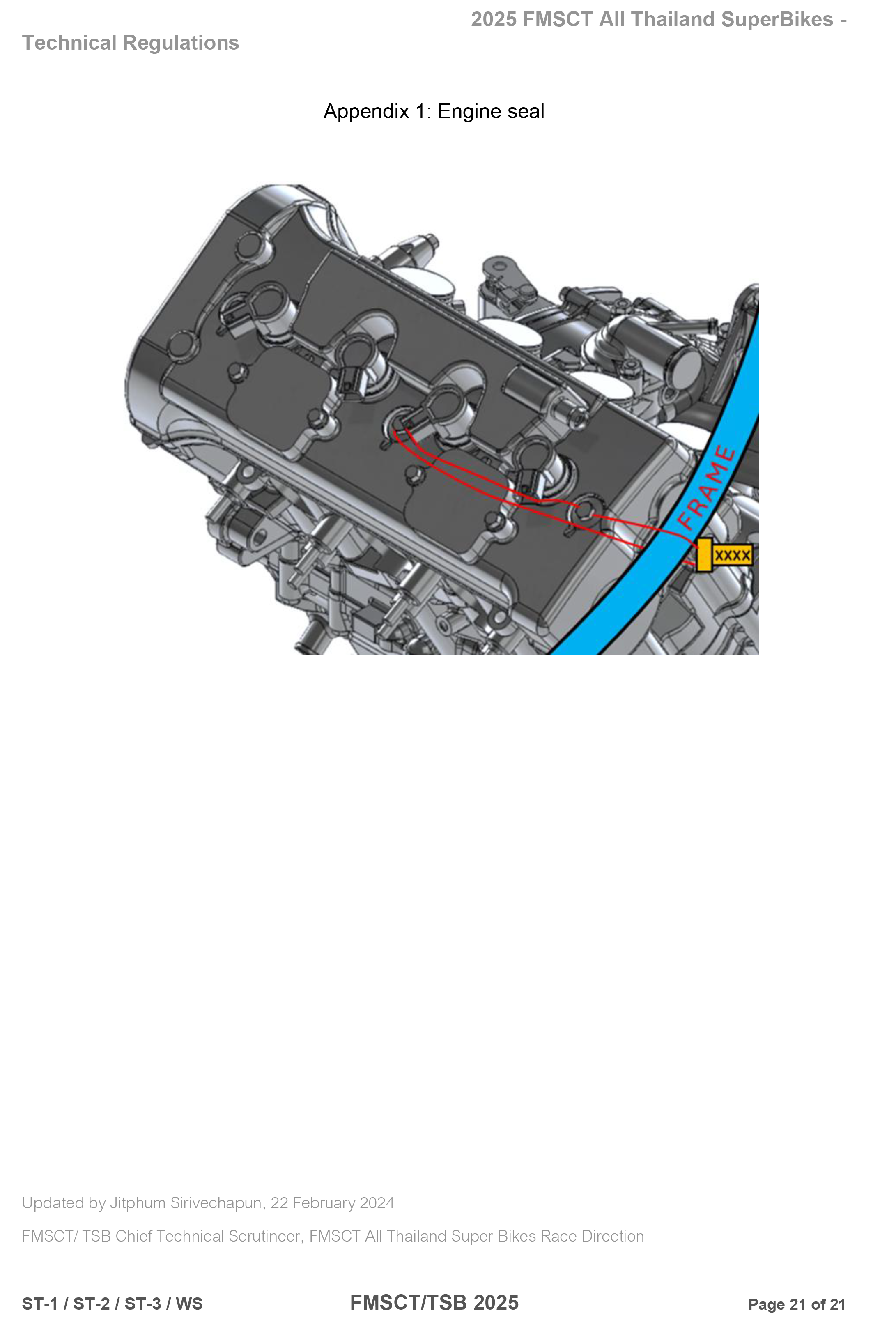 Page 21 of 2025 FMSCTTSB SuperStock 1000 Technical Regulations Rev1.2